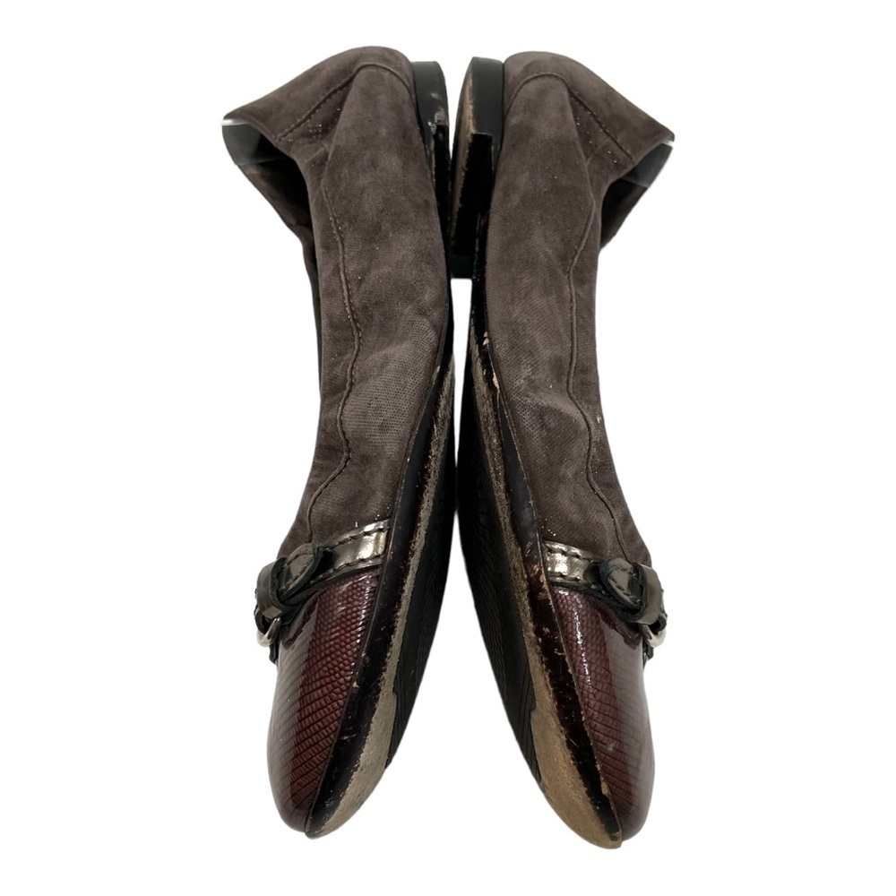 AGL Attilio Giusti Leombruni Brown Leather Cap Toe Flats Women’s 38 - Picture 10 of 13